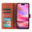 For iPhone 16 Wallet Case 3 Card Slots Slim-Fit PU Leather Stand Phone Cover - Brown - 2
