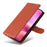 For iPhone 16 Wallet Case 3 Card Slots Slim-Fit PU Leather Stand Phone Cover - Brown - 5