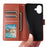For iPhone 16 Wallet Case 3 Card Slots Slim-Fit PU Leather Stand Phone Cover - Brown - 6