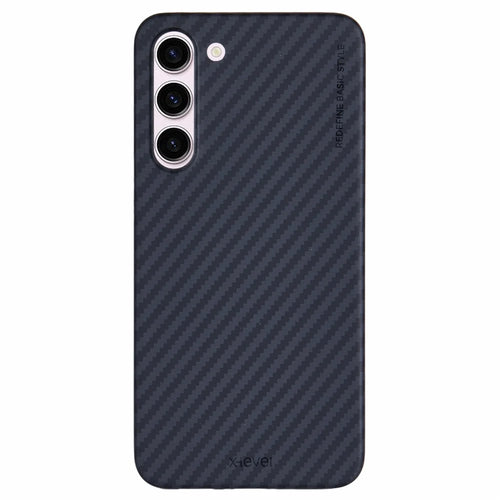 X-LEVEL For Samsung Galaxy S23 Case Carbon Fibre Texture Hard PC Dropproof Cover - 1