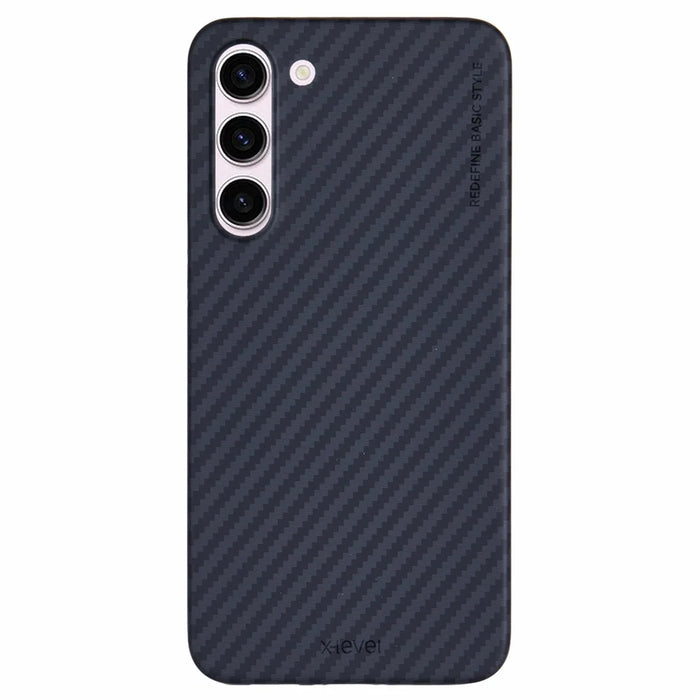 X-LEVEL For Samsung Galaxy S23+ Case Hard Plastic Carbon Fiber Texture Phone Cover - 1