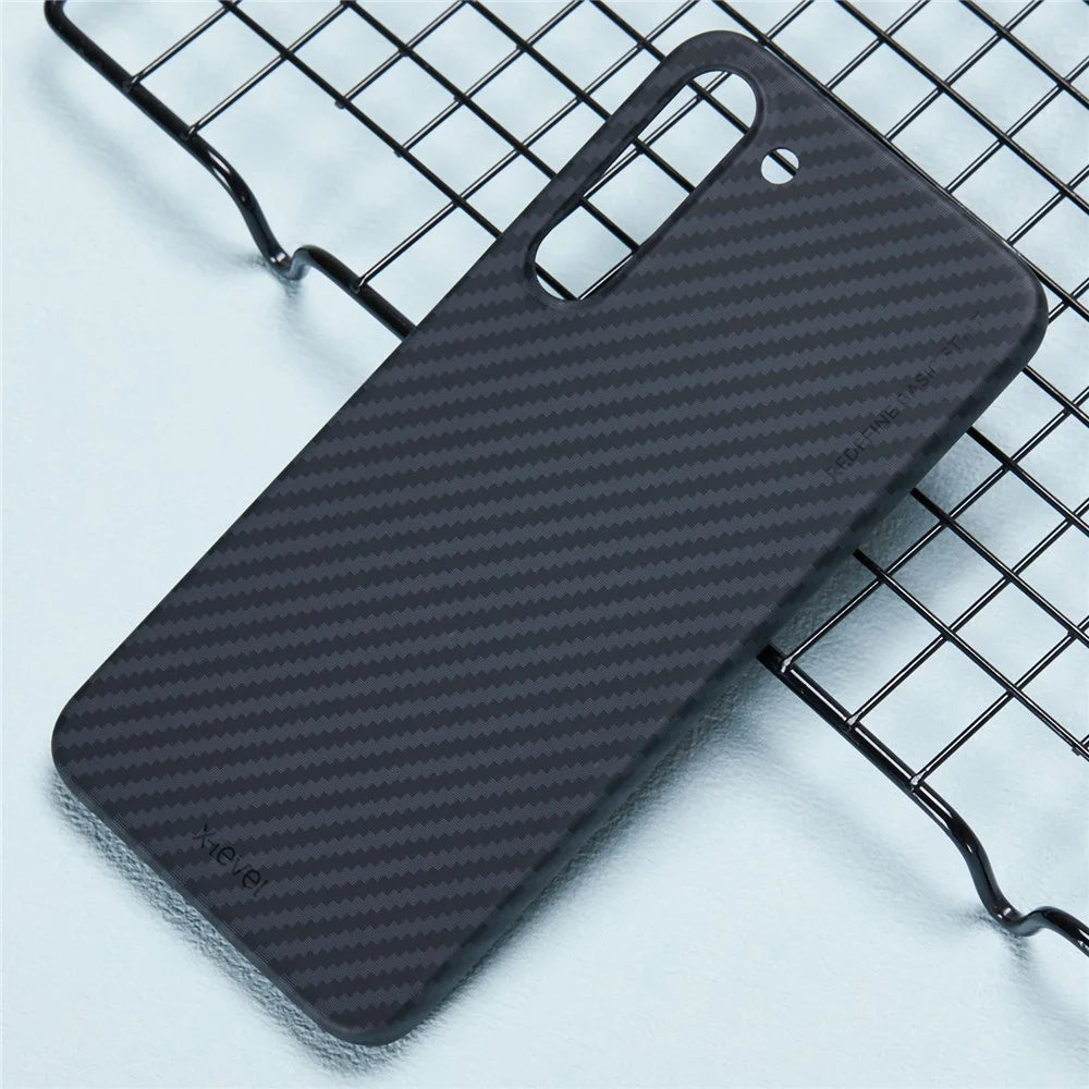 X-LEVEL For Samsung Galaxy S23+ Case Hard Plastic Carbon Fiber Texture Phone Cover - 4