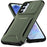 For Samsung Galaxy A55 5G Case Slide Lens Cover Design TPU+PC Phone Protector - Green - 2