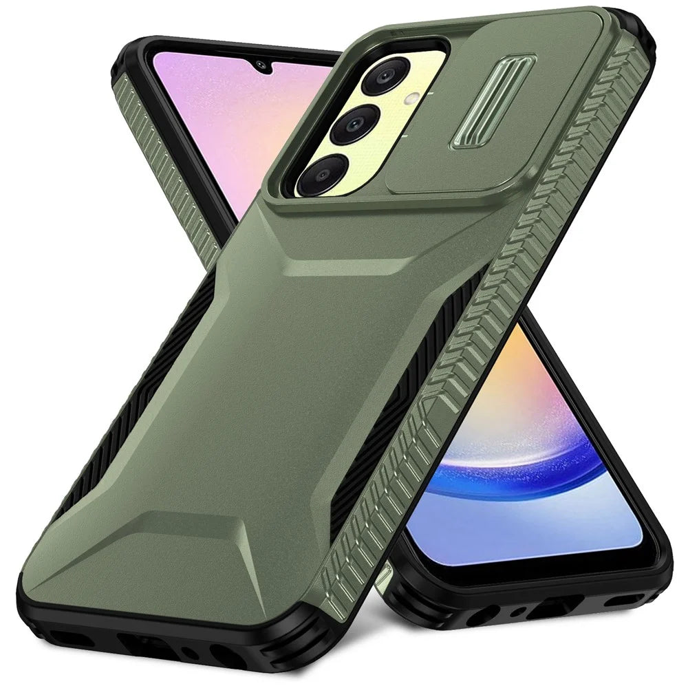 For Samsung Galaxy A25 5G (Global) (161.0 X 76.5 X 8.3mm) Case  TPU+PC Military Grade Shockproof Cover - Green - 2