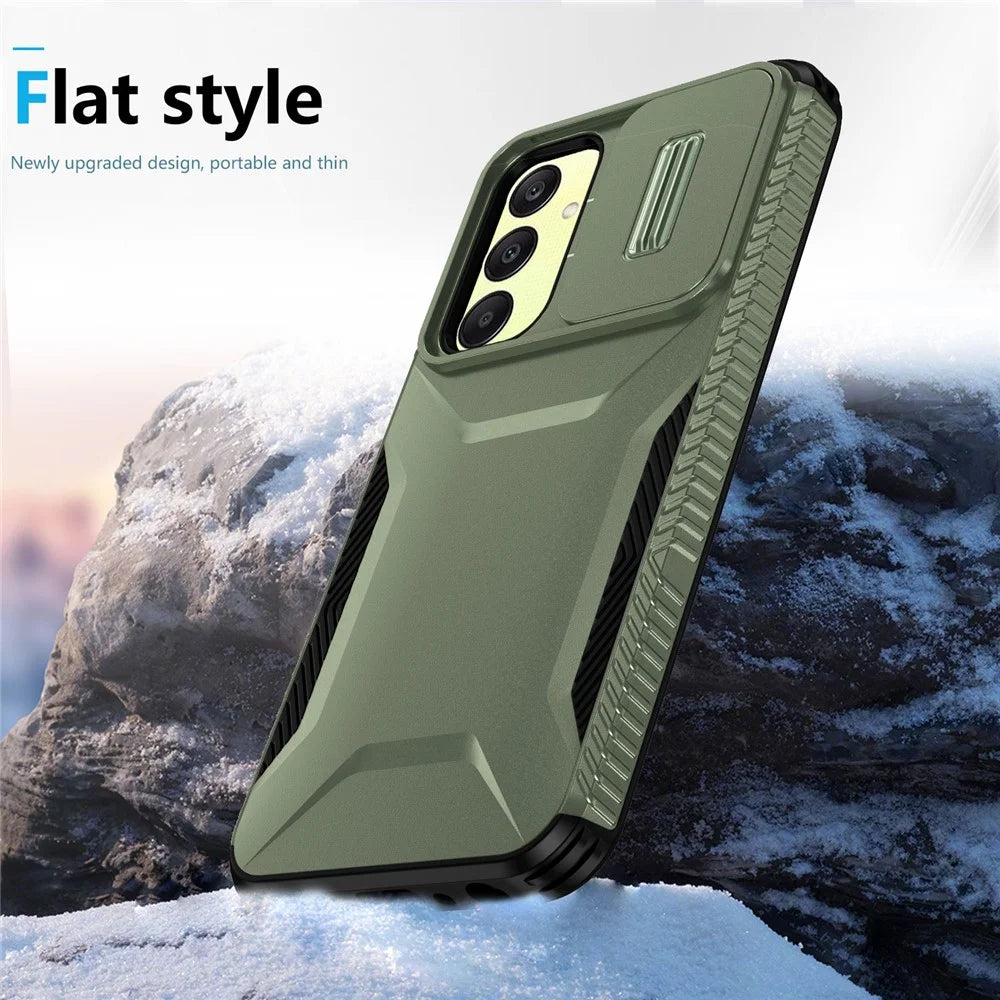 For Samsung Galaxy A25 5G (Global) (161.0 X 76.5 X 8.3mm) Case  TPU+PC Military Grade Shockproof Cover - Green - 3