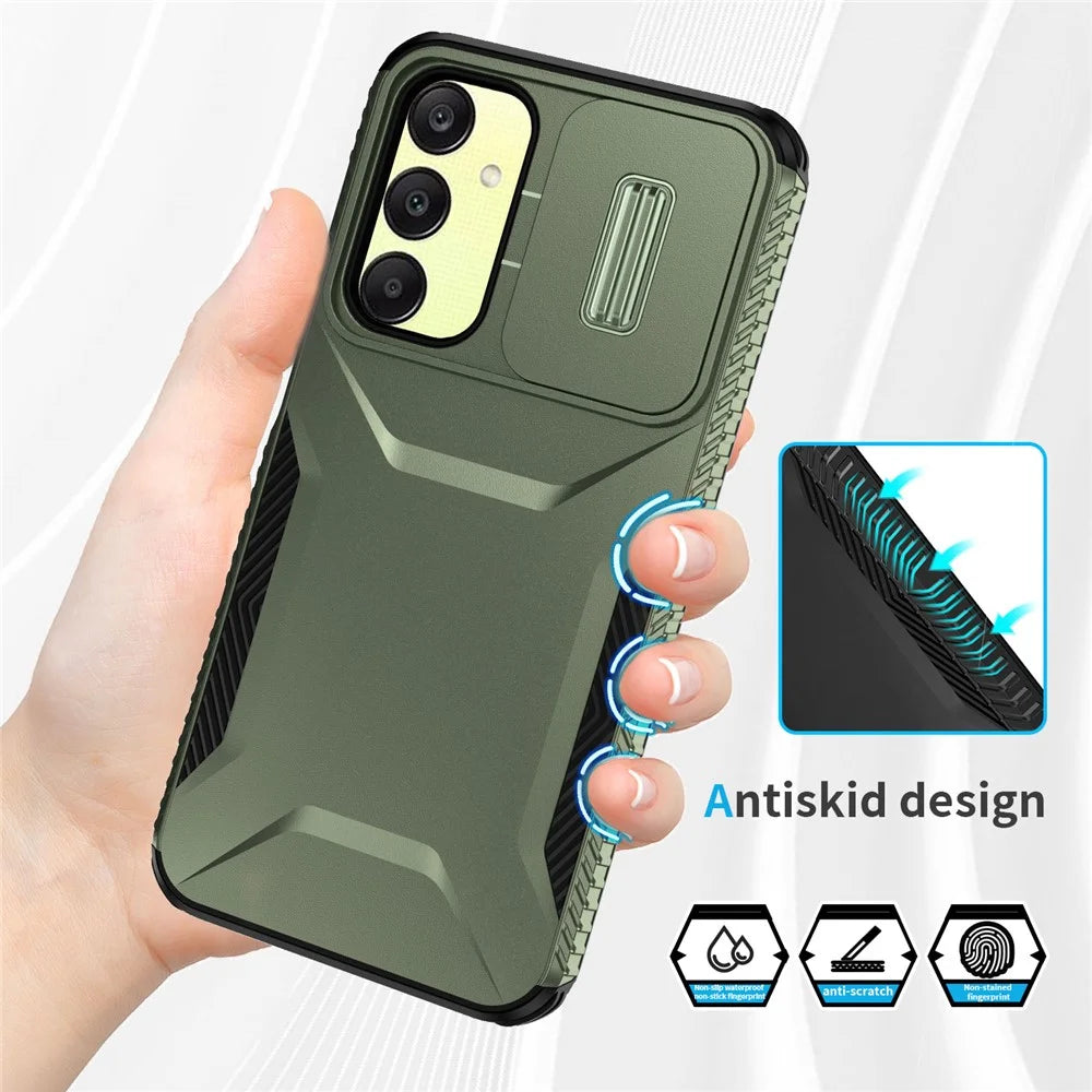 For Samsung Galaxy A25 5G (Global) (161.0 X 76.5 X 8.3mm) Case  TPU+PC Military Grade Shockproof Cover - Green - 6