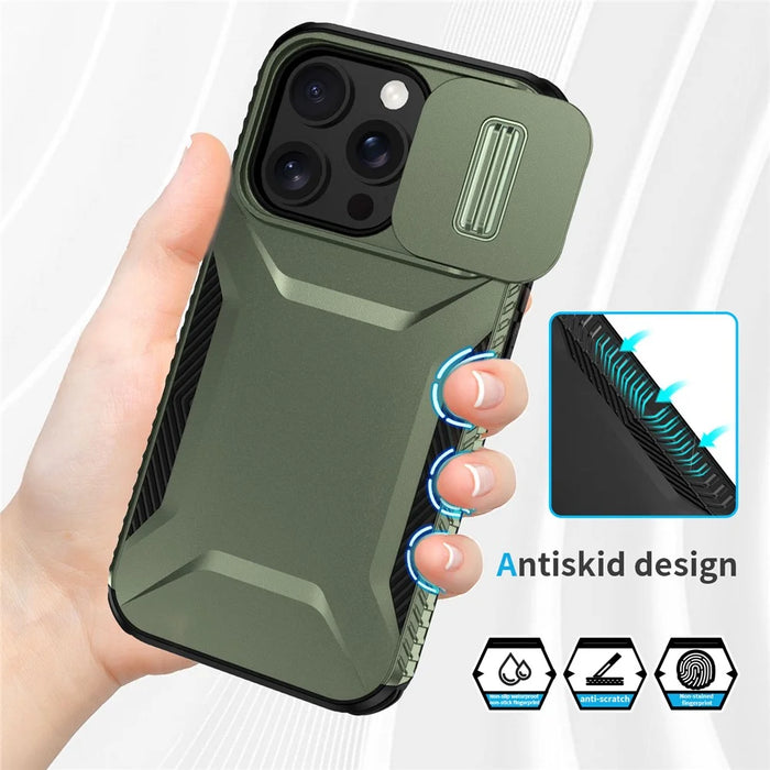For iPhone 14 Pro Max Case Shockproof TPU+PC Camera Protection Phone Cover - Green - 6