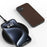 ABEEL For iPhone 16 Case Carbon Fiber Texture PU Covered Phone Shell - Brown - 2