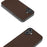 ABEEL For iPhone 16 Case Carbon Fiber Texture PU Covered Phone Shell - Brown - 3