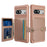 ZM03 For Google Pixel 8a Case Card Holder PU Leather+TPU Dual Layer Hybrid Protective Cover - Pink - 2