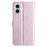 For iPhone 16 Plus Case Card Slot PU Leather Folio Phone Cover Silk Texture - Light Purple - 7