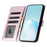 For iPhone 16 Case Silk Texture Leather Phone Cover Wallet with Credit Card Holder - Light Purple - 2