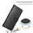 For iPhone 16 Plus Case Crocodile Texture Leather Phone Cover Card Slots Stand Function - Black - 4