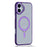 For iPhone 16 Magnetic Case TPU+Acrylic Drop Protection Kickstand Phone Cover - Purple - 2