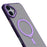 For iPhone 16 Magnetic Case TPU+Acrylic Drop Protection Kickstand Phone Cover - Purple - 6