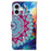 For iPhone 16 Plus Case Pattern Design Flip Leather Phone Cover with Strap - Mandala Flower - 6
