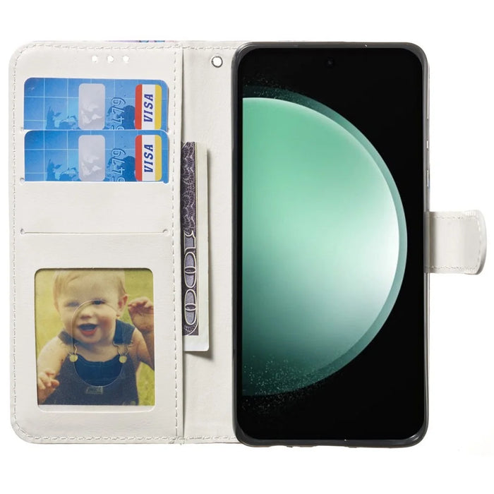 For iPhone 16 Case Leather Card Slot Holder Flip Phone Cover Pattern Printing - Panda - 2