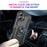 For iPhone 16 Case PC+TPU Phone Cover with Rotary Ring Kickstand - Black - 4