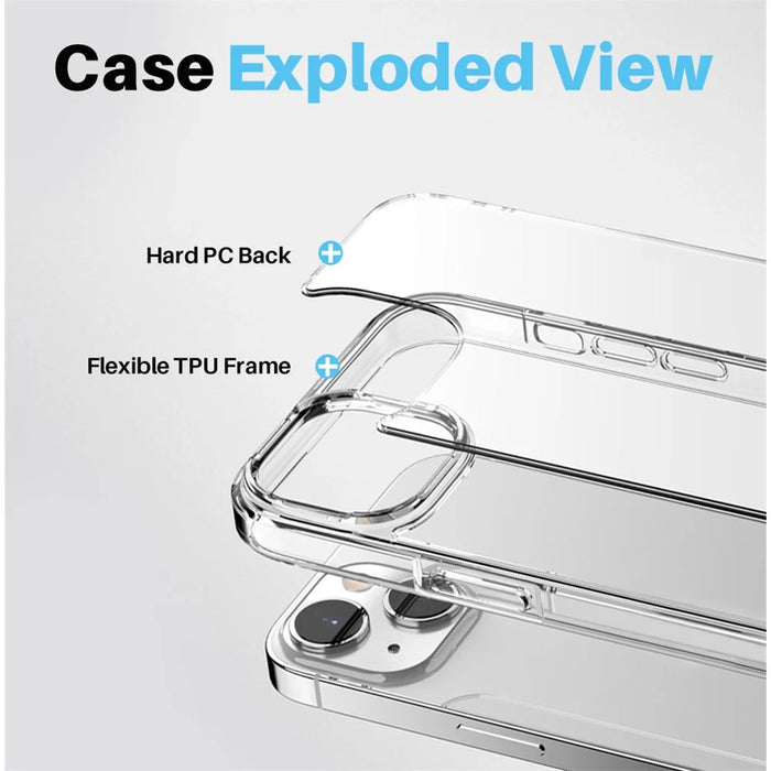 NORTHJO 5 in 1 For iPhone 15 Plus PC+TPU Phone Case Set with 2 Screen Protector, 2 Camera Lens Protector - 3