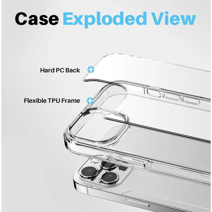 NORTHJO 5 in 1 For iPhone 13 Pro Max PC+TPU Case Set with 2 Screen Protector, 2 Camera Lens Protector - 3