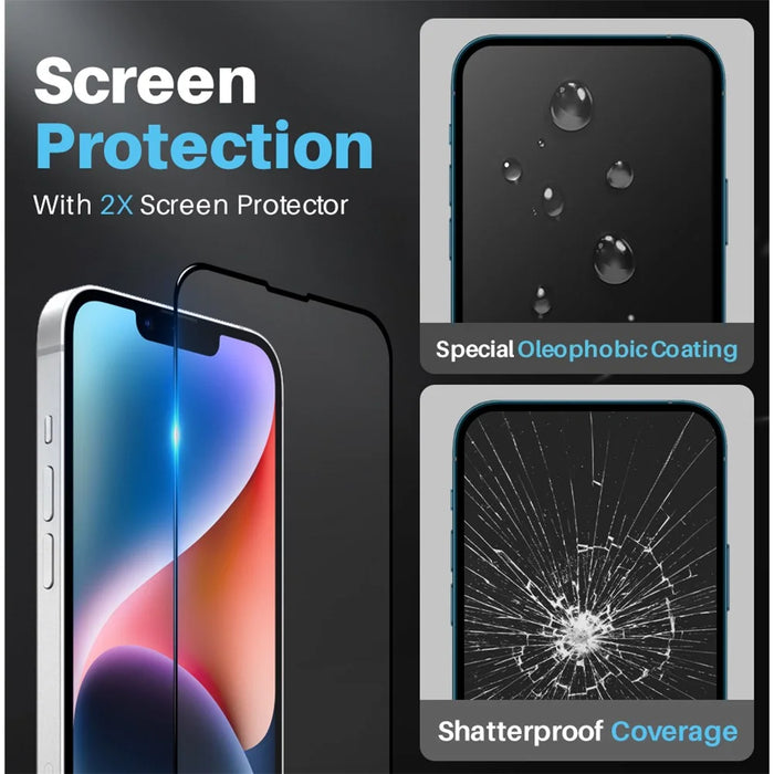 NORTHJO 5 in 1 For iPhone 14 Plus Case Shockproof Hybrid Phone Cover Set with 2 Screen Protector, 2 Camera Lens Protector - 4