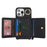 For iPhone 13 Pro Max / 12 Pro Max Case Litchi Texture Card Bag Leather+TPU Phone Cover with Long Strap - Black - 2