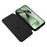 For Samsung Galaxy S24 FE Cell Phone Case Carbon Fiber Texture Magnetic Auto Closing Leather Cover - Black - 2