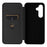 For Samsung Galaxy S24 FE Cell Phone Case Carbon Fiber Texture Magnetic Auto Closing Leather Cover - Black - 5