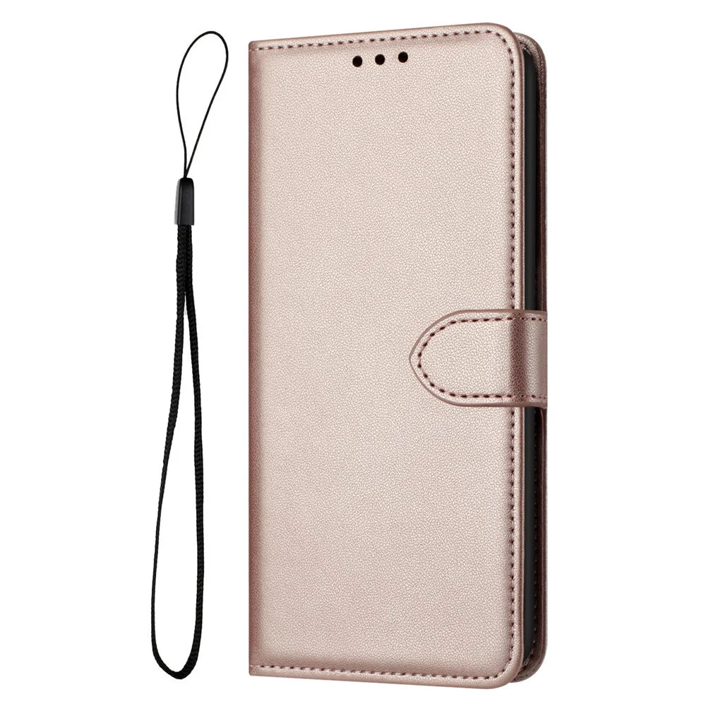 For Samsung Galaxy S25 / S24 Wallet Phone Case Stand Leather Flip Cover - Rose Gold - 7
