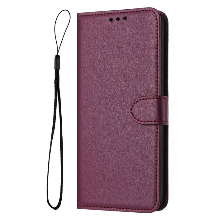 For Samsung Galaxy S23 Case Anti-Scratch Leather Wallet Phone Cover with Stand - Purple - 7
