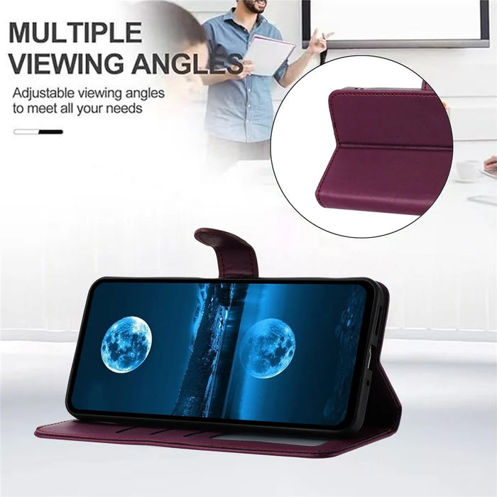 For Samsung Galaxy A34 5G Case Shockproof Wallet Stand Leather Phone Cover - Purple - 3
