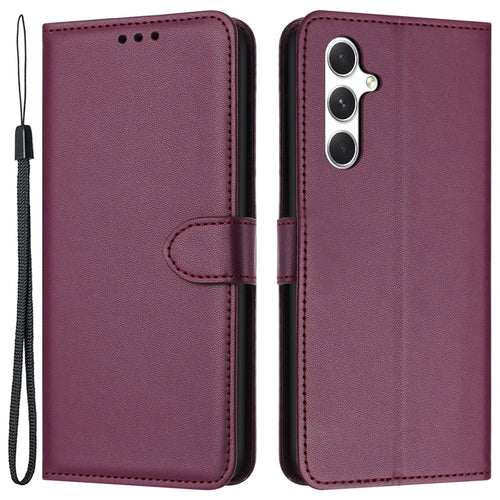 For Samsung Galaxy A05s 4G Shockproof Case Leather Stand Wallet Phone Cover - Purple - 1
