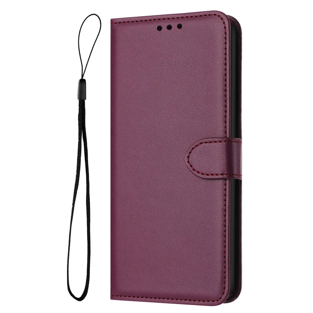 For Samsung Galaxy A05s 4G Shockproof Case Leather Stand Wallet Phone Cover - Purple - 7