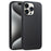QIALINO For iPhone 15 Pro Max Case PU+Silicone Phone Cover Compatible with MagSafe - Black - 1
