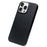 QIALINO For iPhone 15 Pro Max Case PU+Silicone Phone Cover Compatible with MagSafe - Black - 4