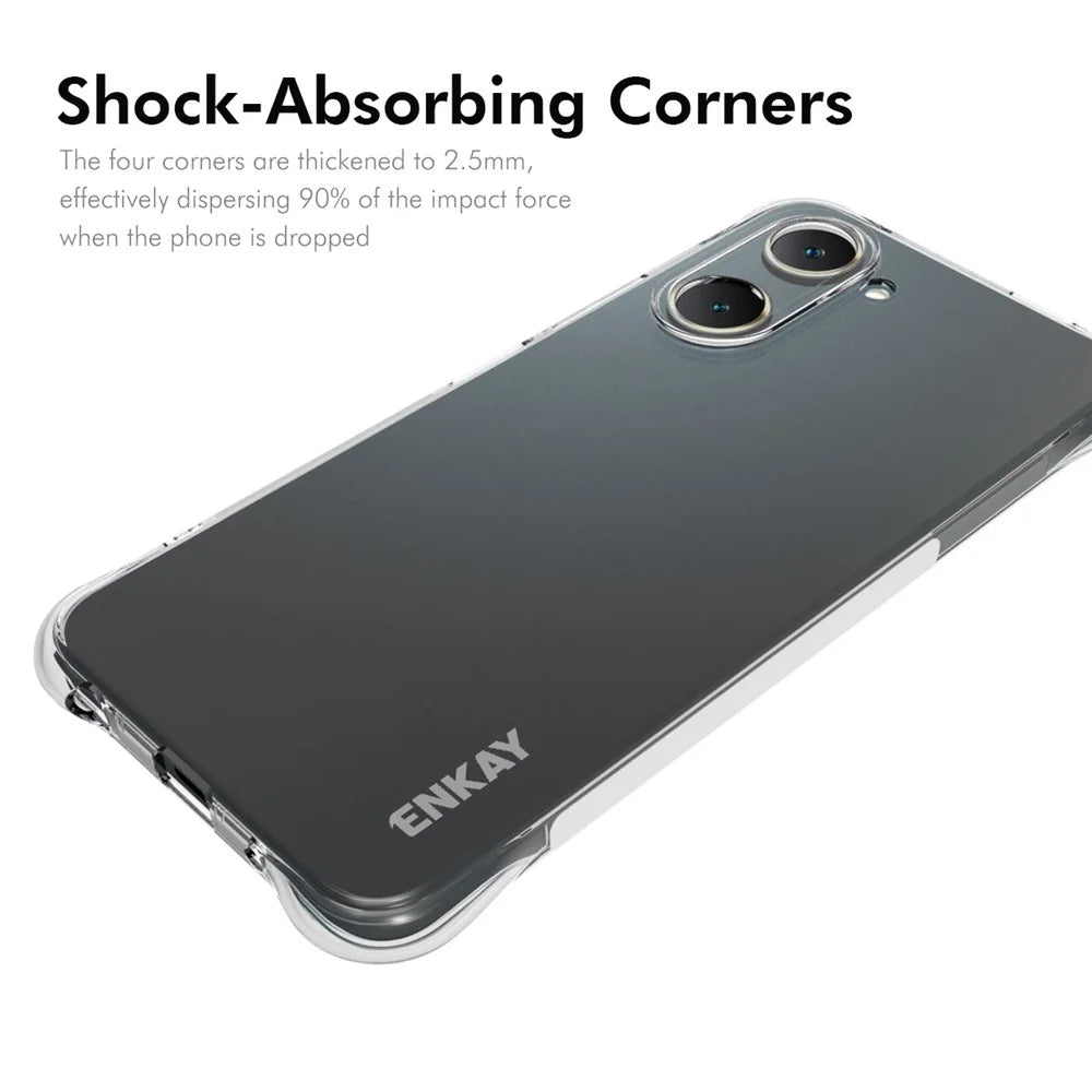 ENKAY HAT PRINCE For vivo Y28s 5G TPU Case Crystal Clear Phone Cover Corner Airbag Fall Protection - 2
