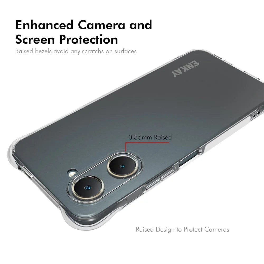 ENKAY HAT PRINCE For vivo Y28s 5G TPU Case Crystal Clear Phone Cover Corner Airbag Fall Protection - 3