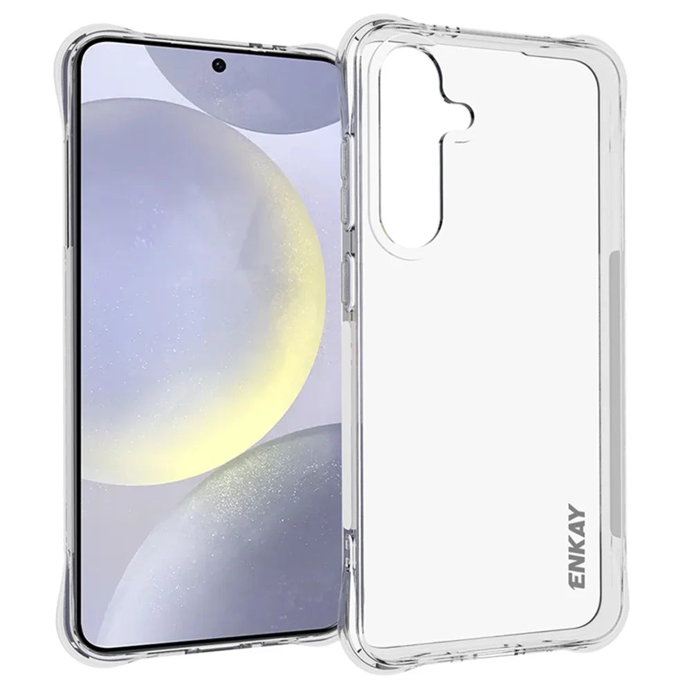 ENKAY HAT PRINCE For Samsung Galaxy S24 FE Crystal Clear Case TPU Phone Cover Corner Airbag Fall Protection - 1
