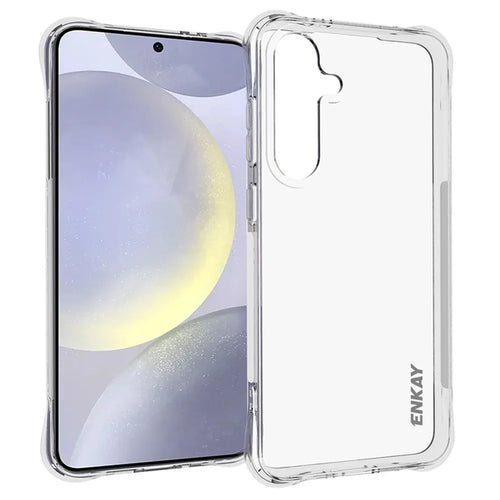 ENKAY HAT PRINCE For Samsung Galaxy S24 FE Crystal Clear Case TPU Phone Cover Corner Airbag Fall Protection - 1