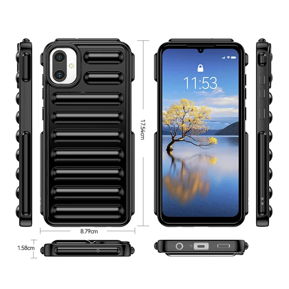 Capsule Series for Samsung Galaxy A05 4G Case TPU Anti-Drop Cell Phone Cover - Black - 5