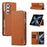 ABEEL For Samsung Galaxy Z Fold6 5G Phone Case RFID Blocking Leather Flip Cover - Brown - 1