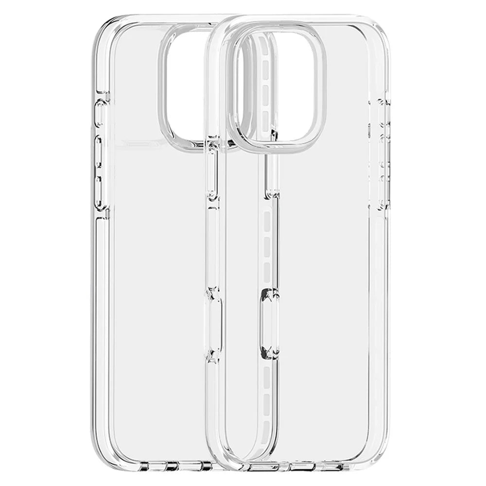 For iPhone 16 Pro Case TPU+TPE Anti-Drop Clear Phone Cover - White - 4
