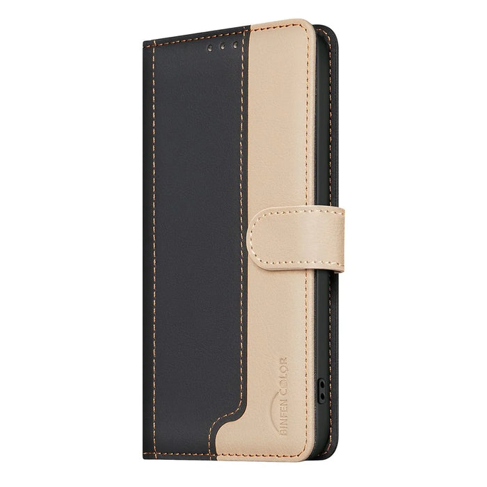 BINFEN COLOR BF33 For Samsung Galaxy A35 5G Case RFID Blocking Wallet Flip Leather Cover - Black - 7