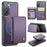 JEEHOOD J05 For Samsung Galaxy S21+ 5G Case Leather Mobile Cover with Detachable Magnetic Card Bag - Purple - 1