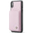 JEEHOOD J05 For iPhone X / XS Case Leather Mobile Cover with Detachable Magnetic Card Bag - Pink - 5