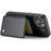 JEEHOOD J05 For iPhone 15 Pro Case Leather Mobile Cover with Detachable Magnetic Card Bag - Black - 3