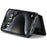 JEEHOOD J05 For iPhone 15 Pro Case Leather Mobile Cover with Detachable Magnetic Card Bag - Black - 4