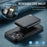 JEEHOOD J05 For iPhone 15 Pro Case Leather Mobile Cover with Detachable Magnetic Card Bag - Black - 6