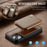 JEEHOOD J05 For iPhone 15 Plus Case Leather Mobile Cover with Detachable Magnetic Card Bag - Brown - 6