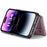 JEEHOOD J05 For iPhone 14 Pro Max Case Leather Mobile Cover with Detachable Magnetic Card Bag - Pink - 4